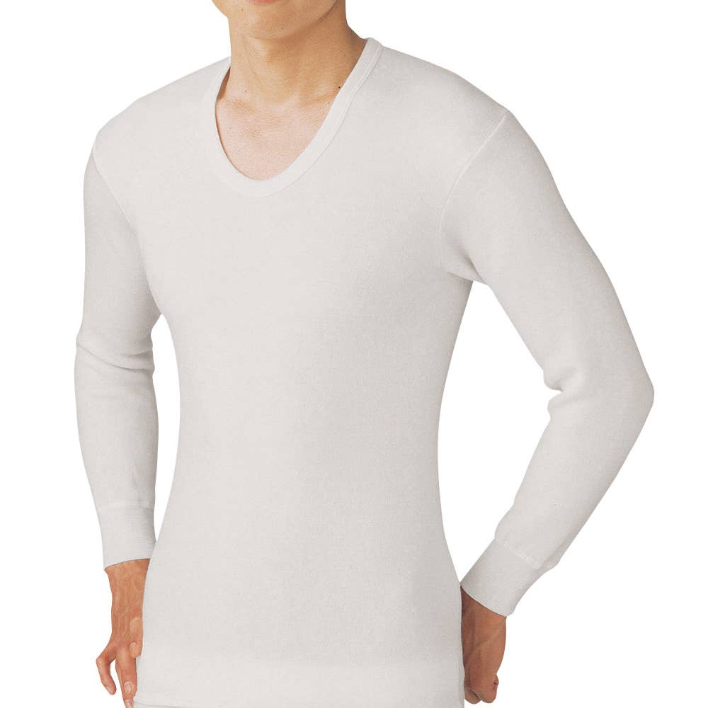 【暖か暖か】長袖U首シャツ【SALE】